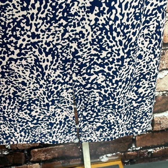 14th & Union Skirt Pink Blue Pencil Tie Split Front Size Medium - Picture 6 of 13